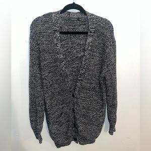 Glassons Black and White Knit Cardigan. Size Large